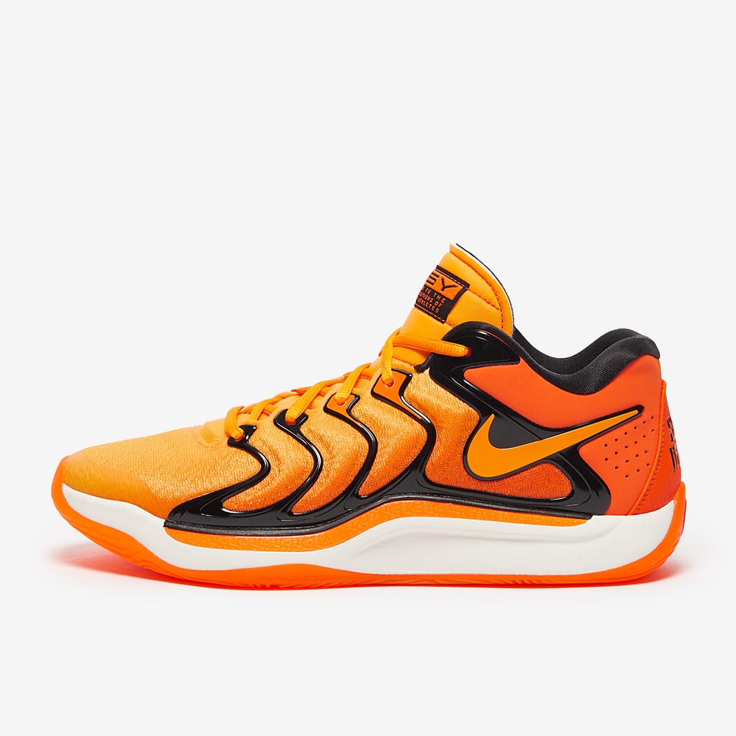 black orange basketball shoes