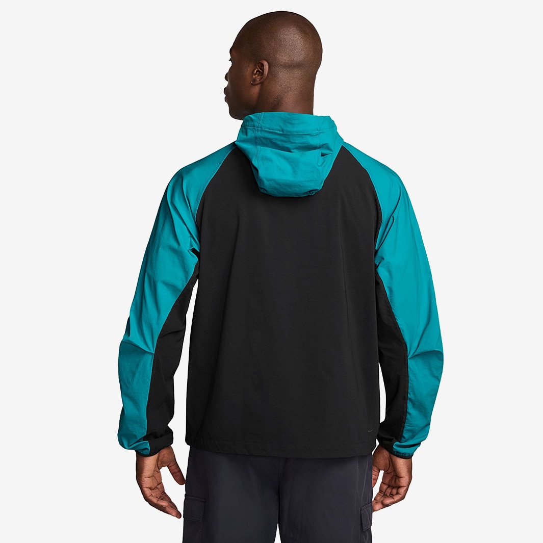 nike swoosh woven jacket teal