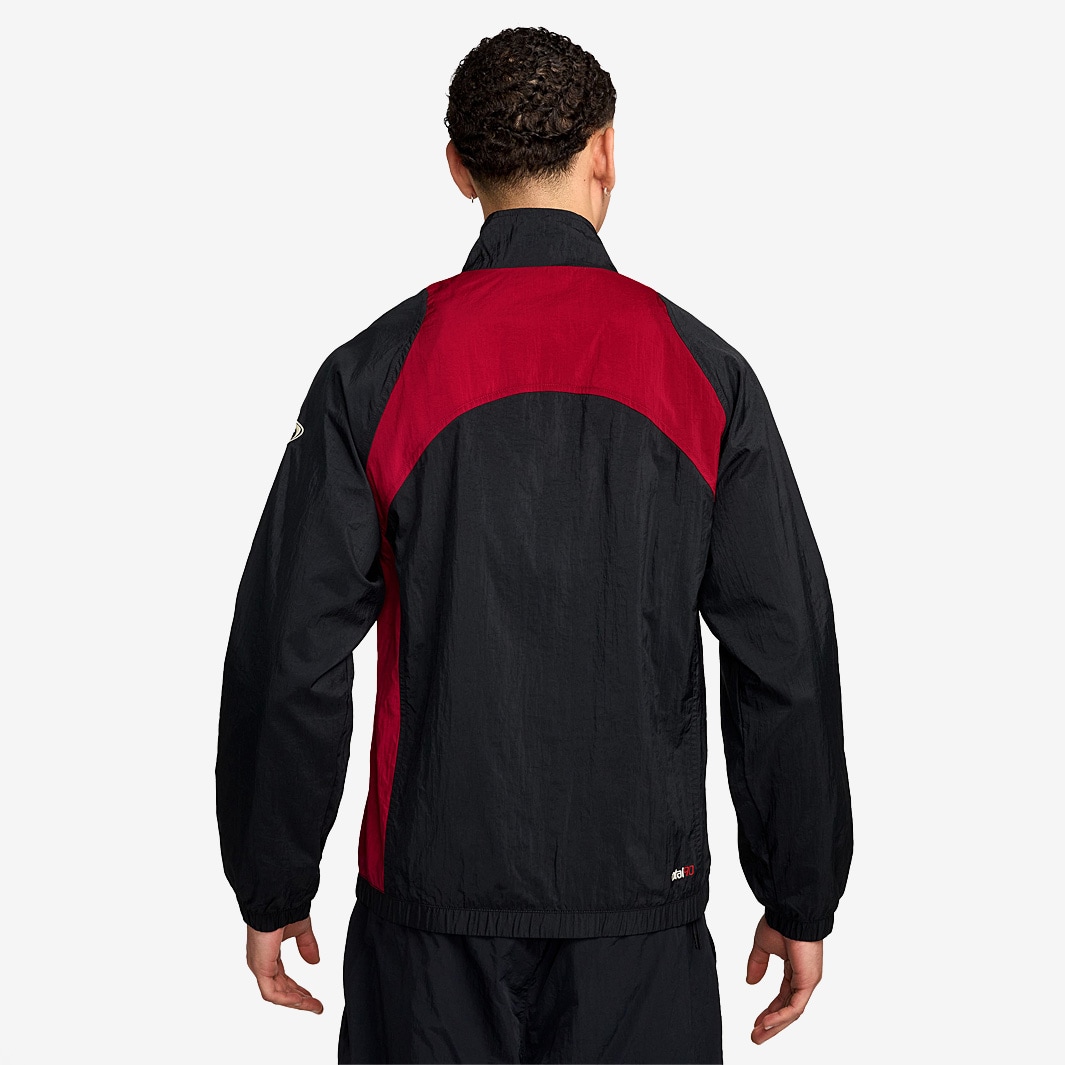 black and red windbreaker nike