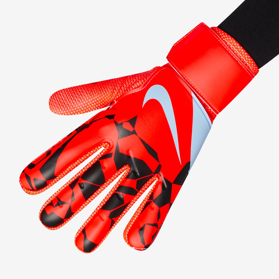 red and black nike goalkeeper gloves