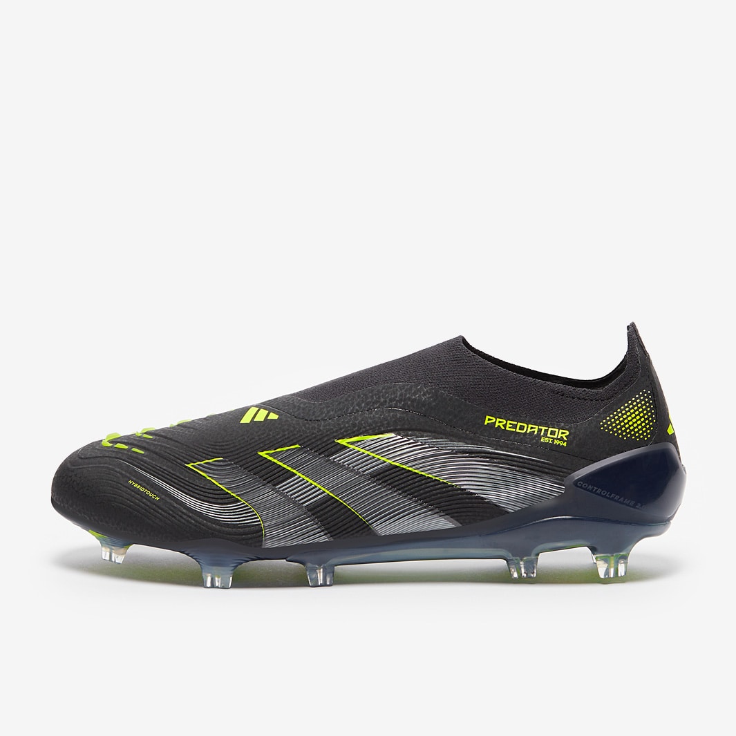 adidas Predator Elite Senza Lacci FG - Nero Core/Carbon/Limone