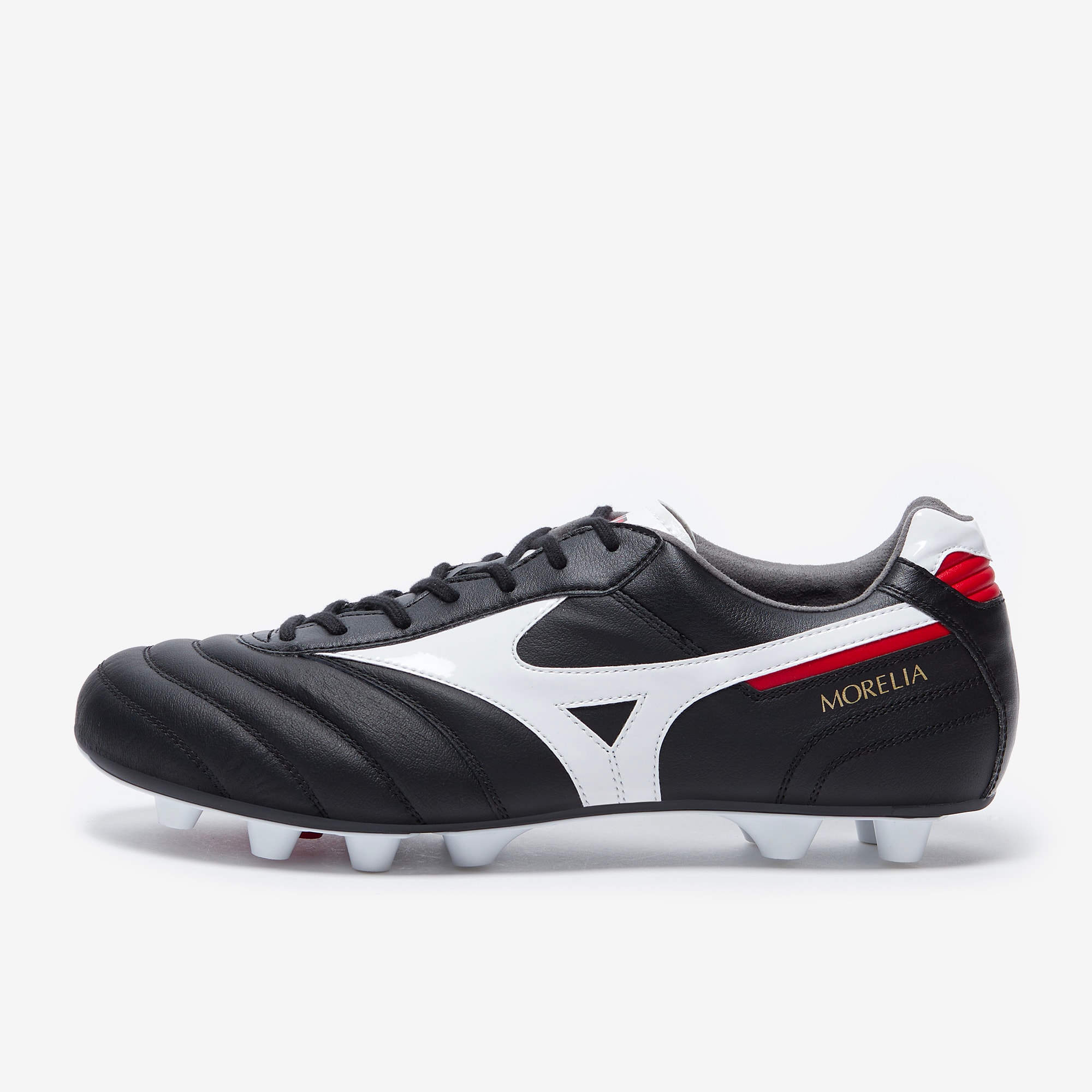 Mizuno Morelia II Elite Firm Ground - Black/White/Chinese Red