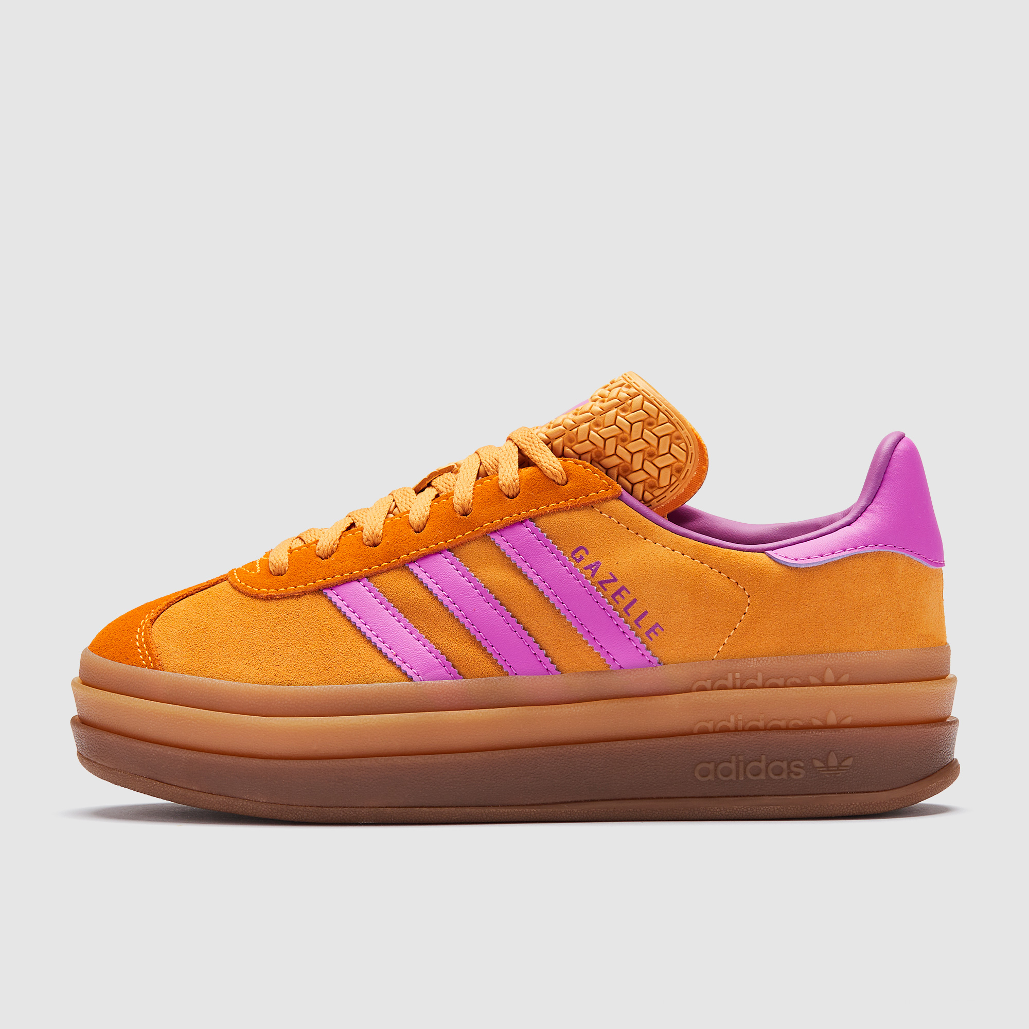 adidas gazelle silver green womens Shop Orange Womens Gazelle Bold Lace Up Sneakers – Shoebacca main image 0