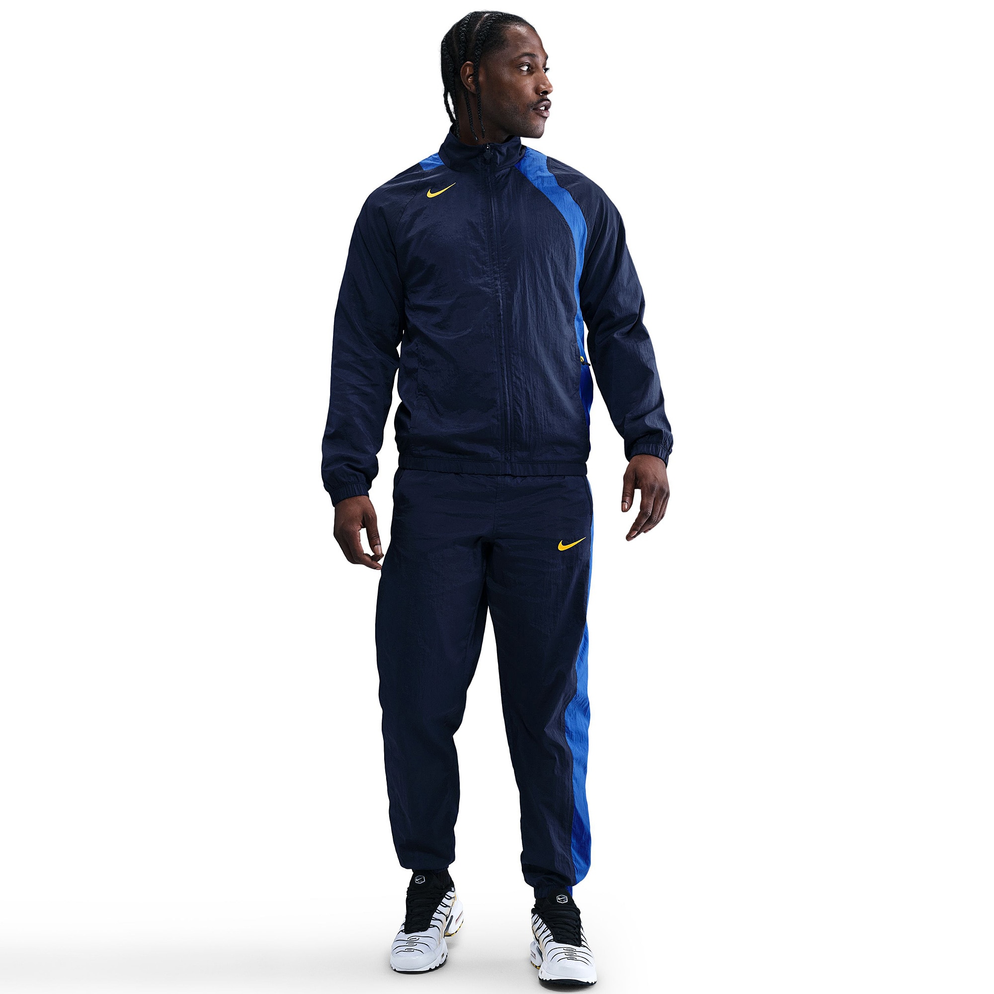 nike track jacket navy