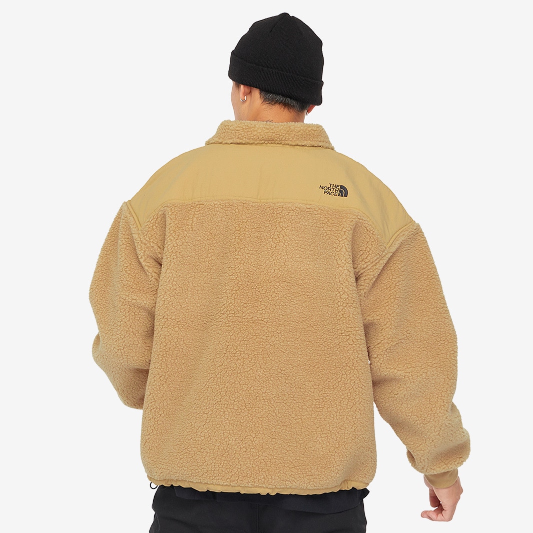 The North Face Platte 1/4-Zip High Pile Fleece - Beige - Tops