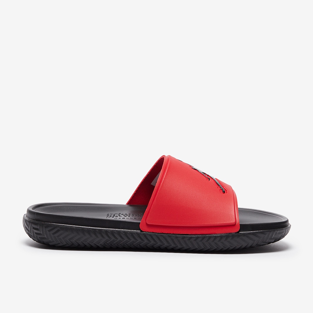 jordan break slide red and black