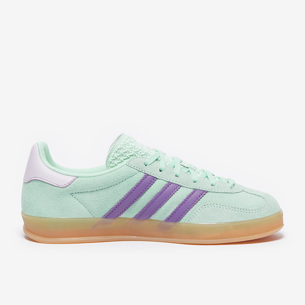 adidas gazelle silver green womens ADIDAS GAZELLE Green Purple Gum  HYPEBOYS