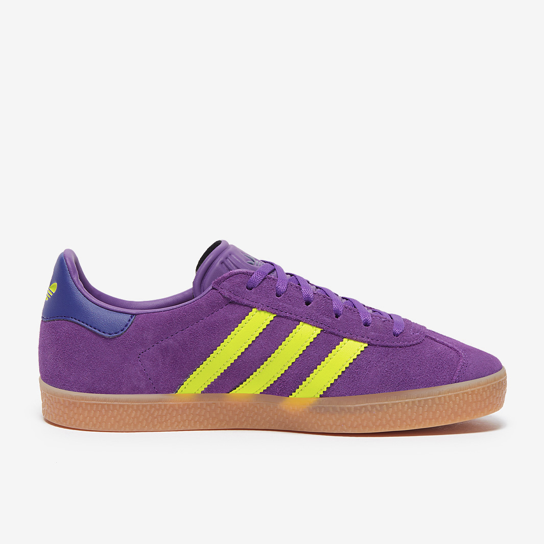 adidas Originals Older Kids Gazelle (GS) - Active Purple/Solar  Yellow/Collegiate Purple - Trainers - Boys Shoes | Pro:Direct Soccer