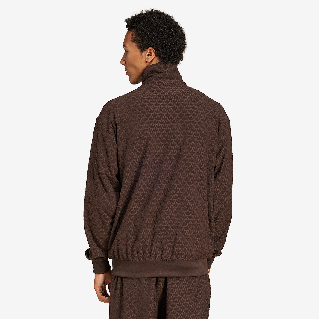 adidas Originals Monogram Track Top - Dark Brown - Tops - Mens