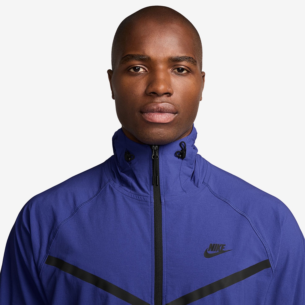 nike woven jacket blue
