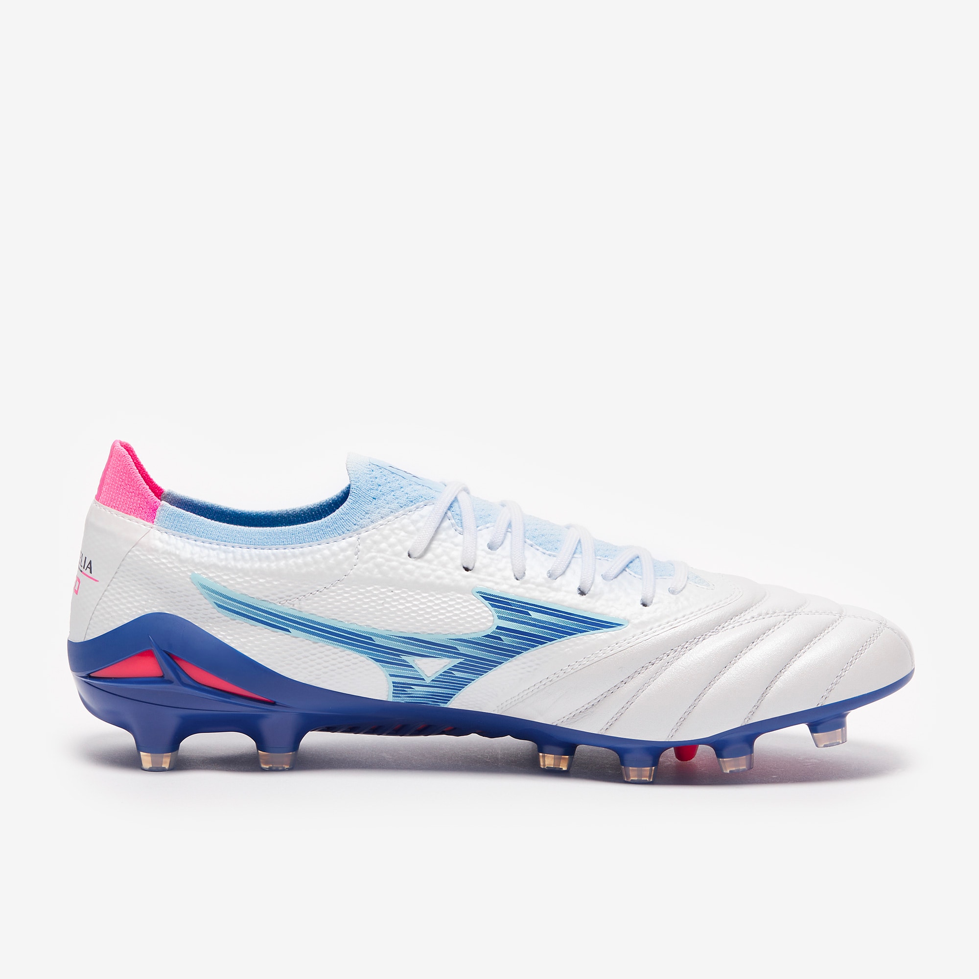 Mizuno Morelia Neo IV Beta Elite Firm Ground - White/Tanager