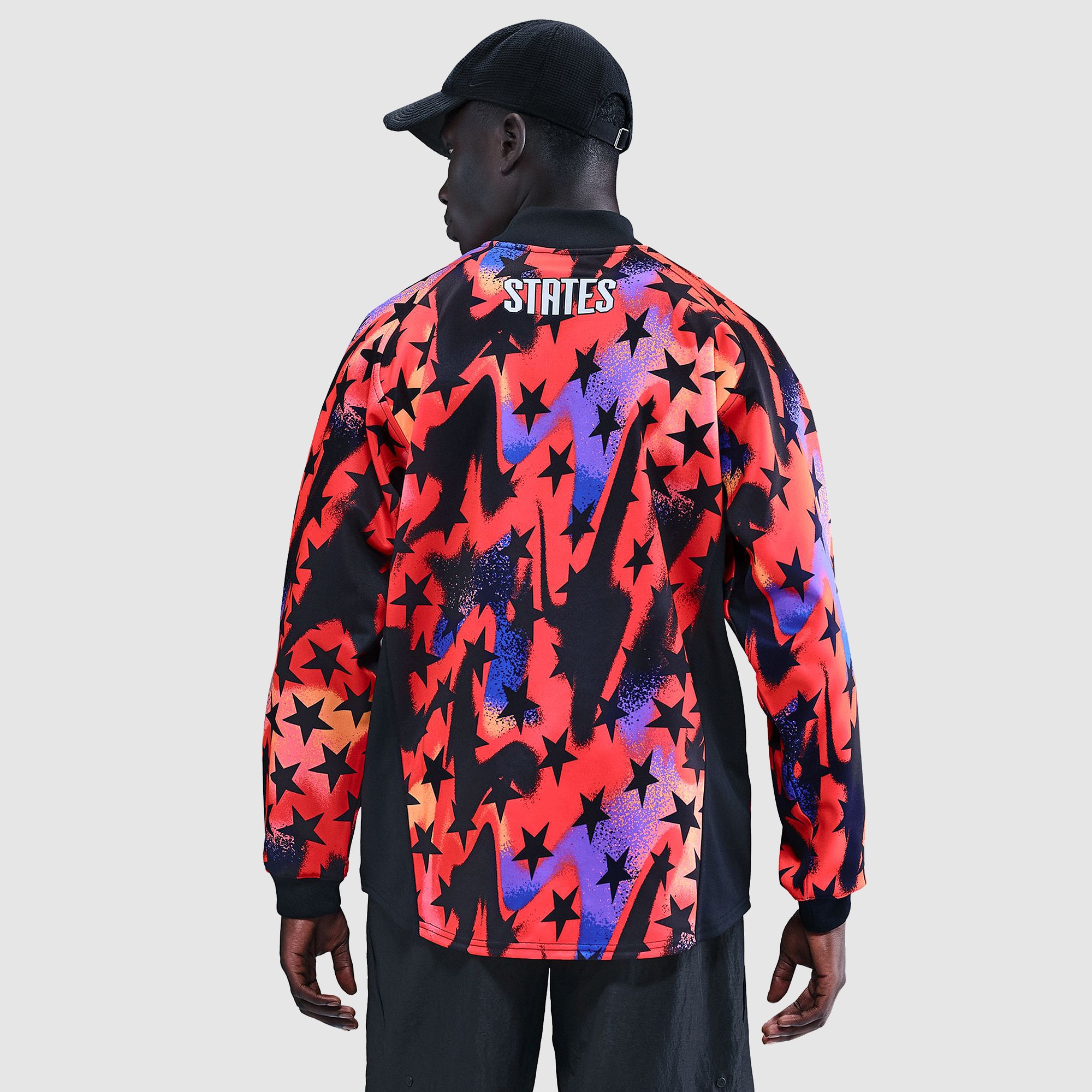 Nike USA 2025 LS Goalkeeper Shirt - Black/Bright Crimson - Mens