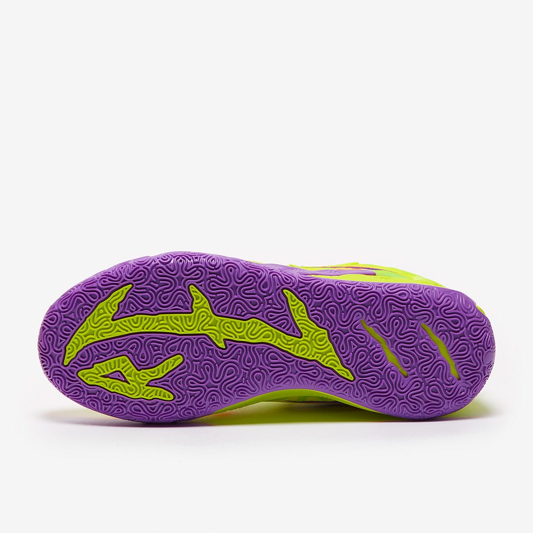 purple yellow basketball shoes