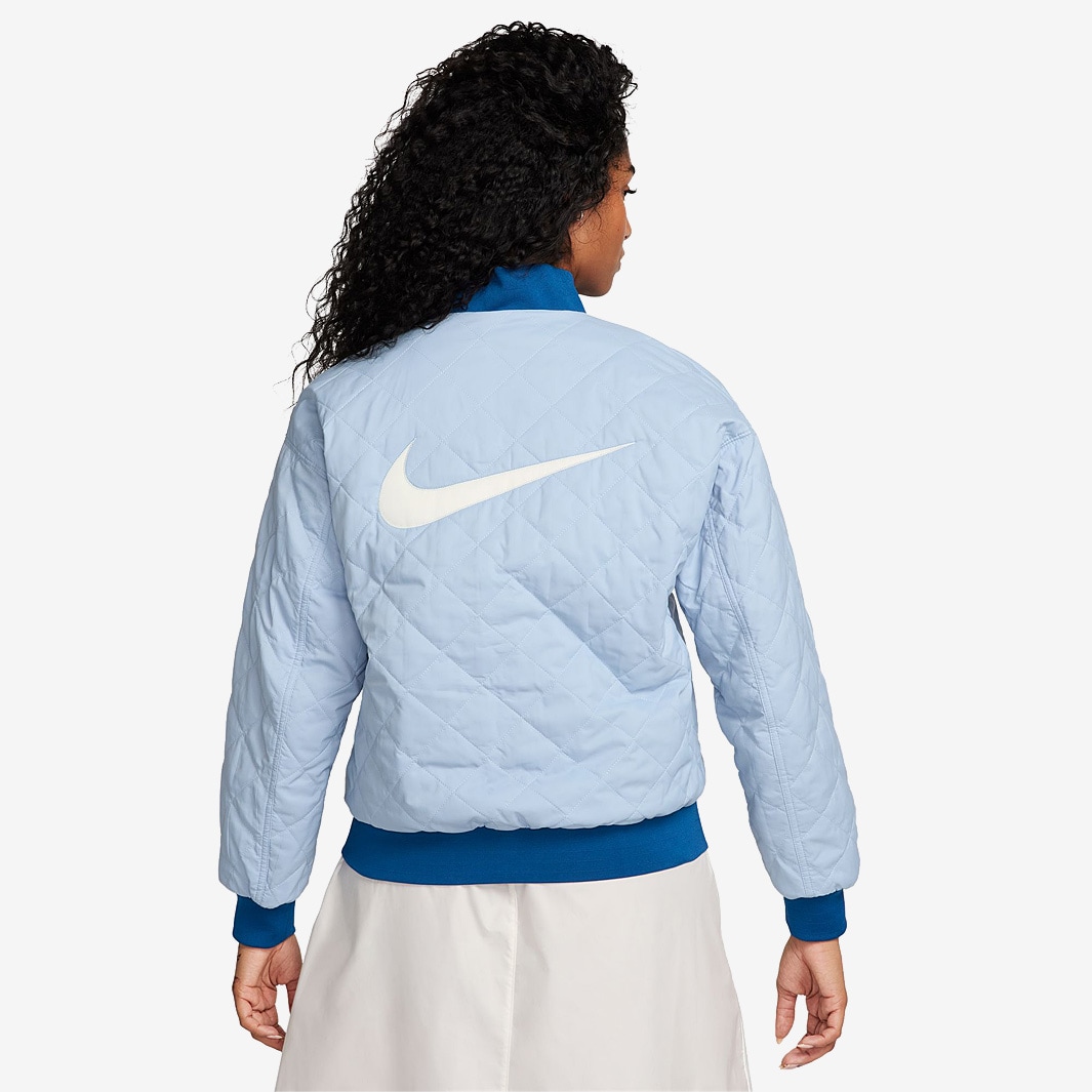 nike colorblock quilted down bomber jacket