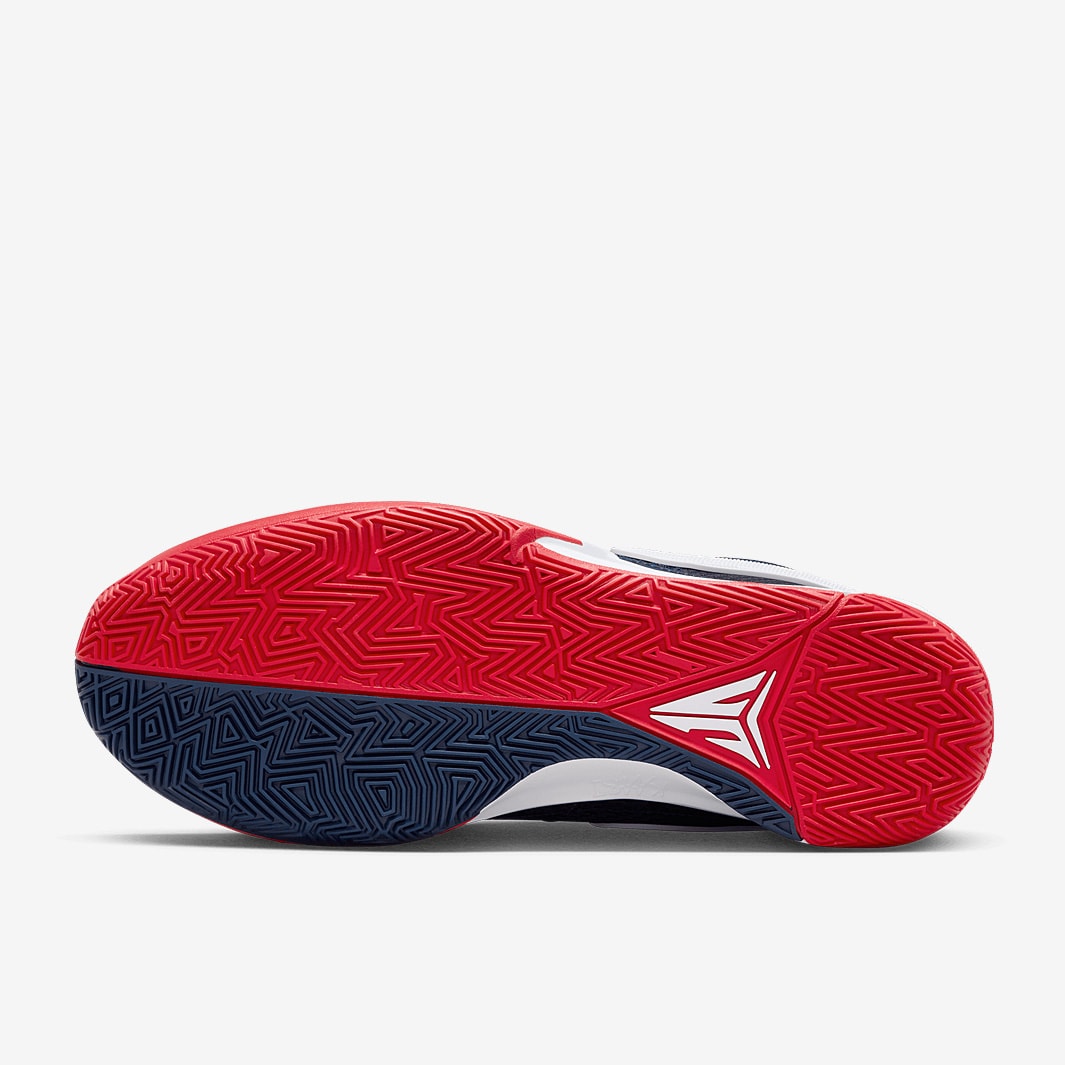 red white and navy blue basketball shoes