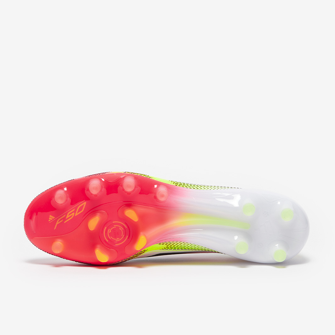 adidas F50 Elite Laceless Artificial Grass - White/Black/Solar