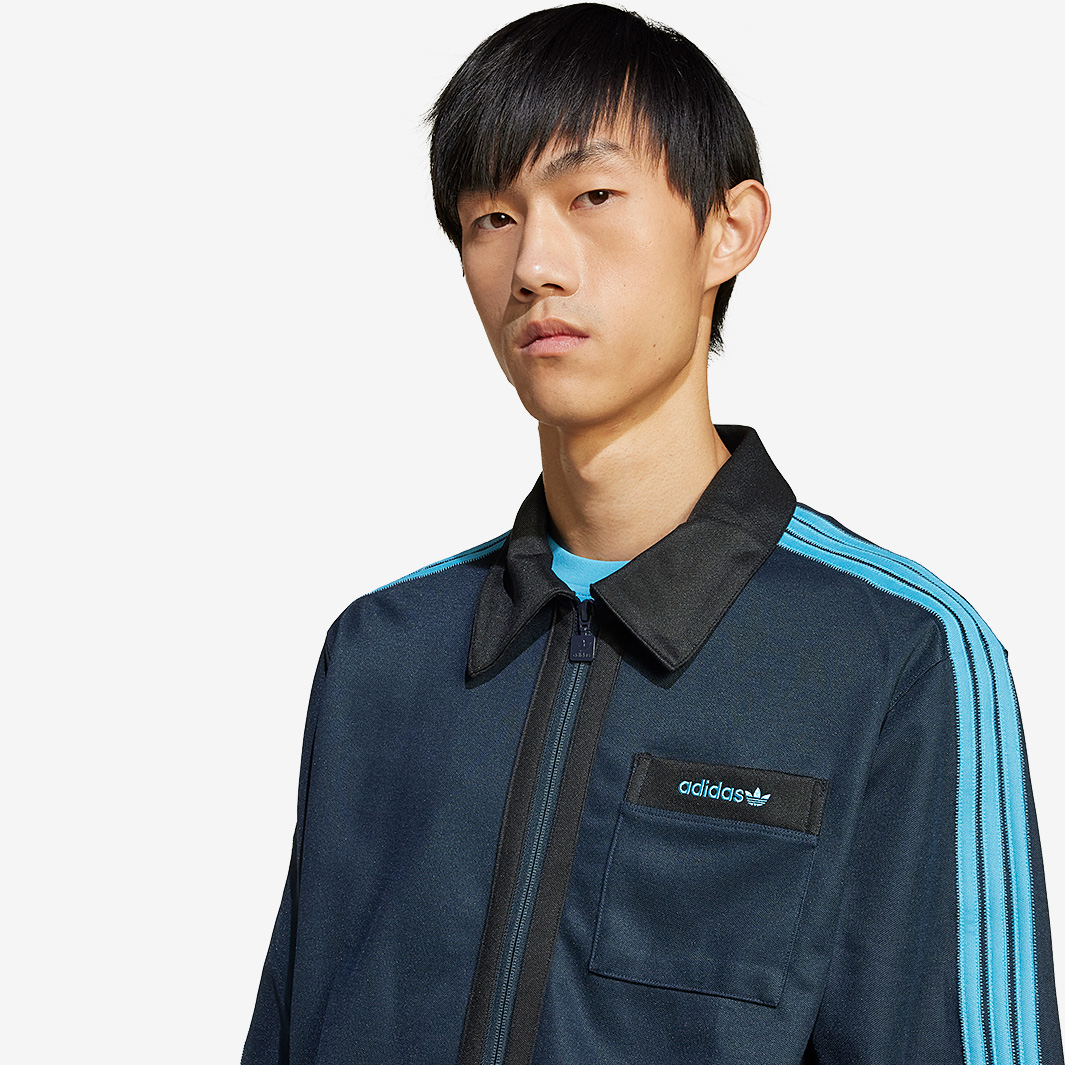 adidas Originals Track Top - Blue/Aurora Ink - Tops - Mens Clothing |