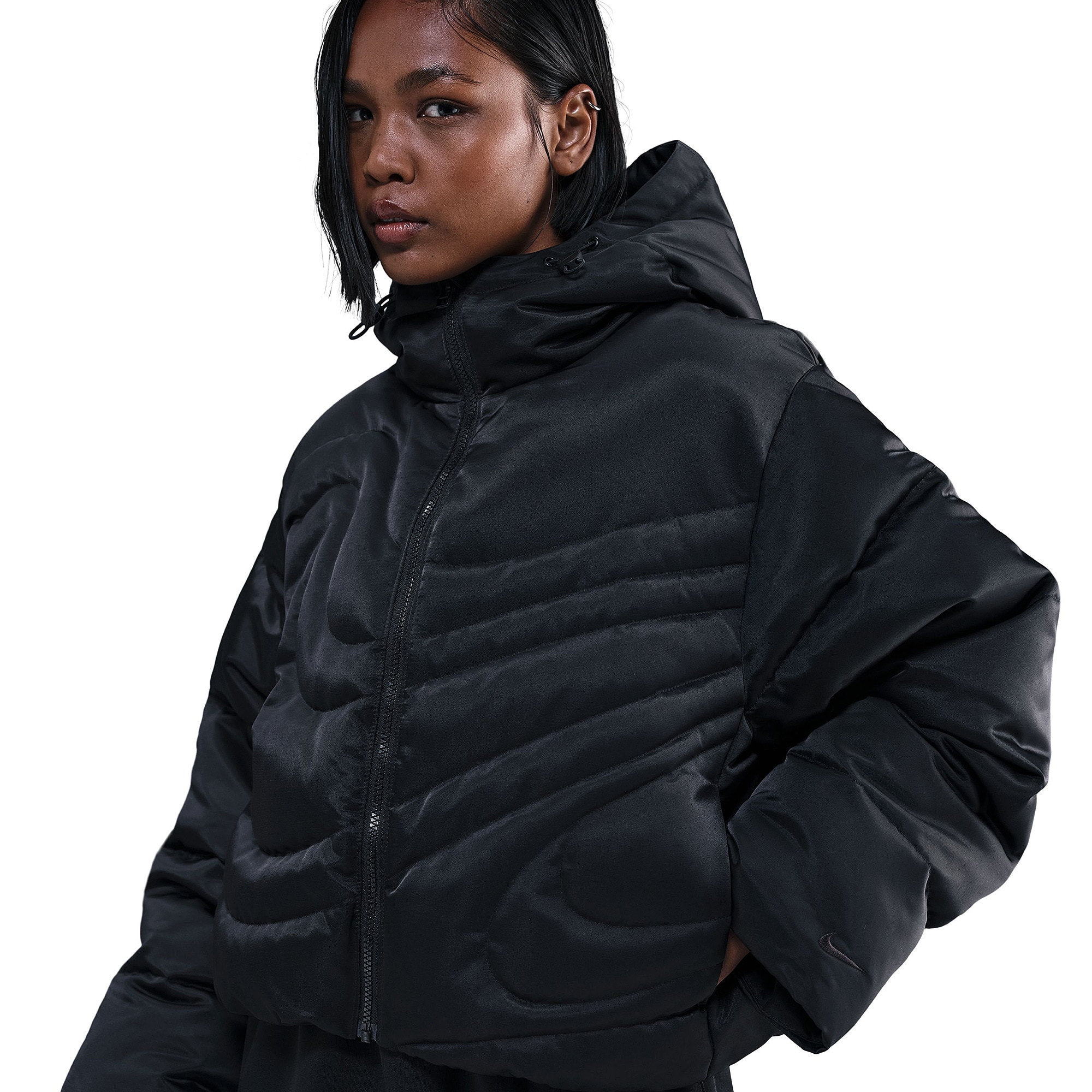 black bubble jacket nike