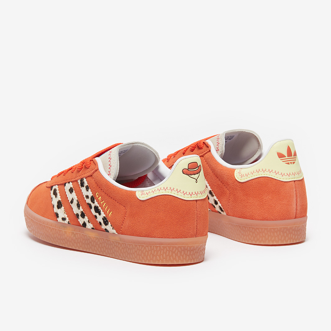 adidas gazelle silver green womens Adidas Gazelle Trainers Semi Green Spark Solar Orange Gum Size 7 – Bend The  Trend By Marwa main image 1
