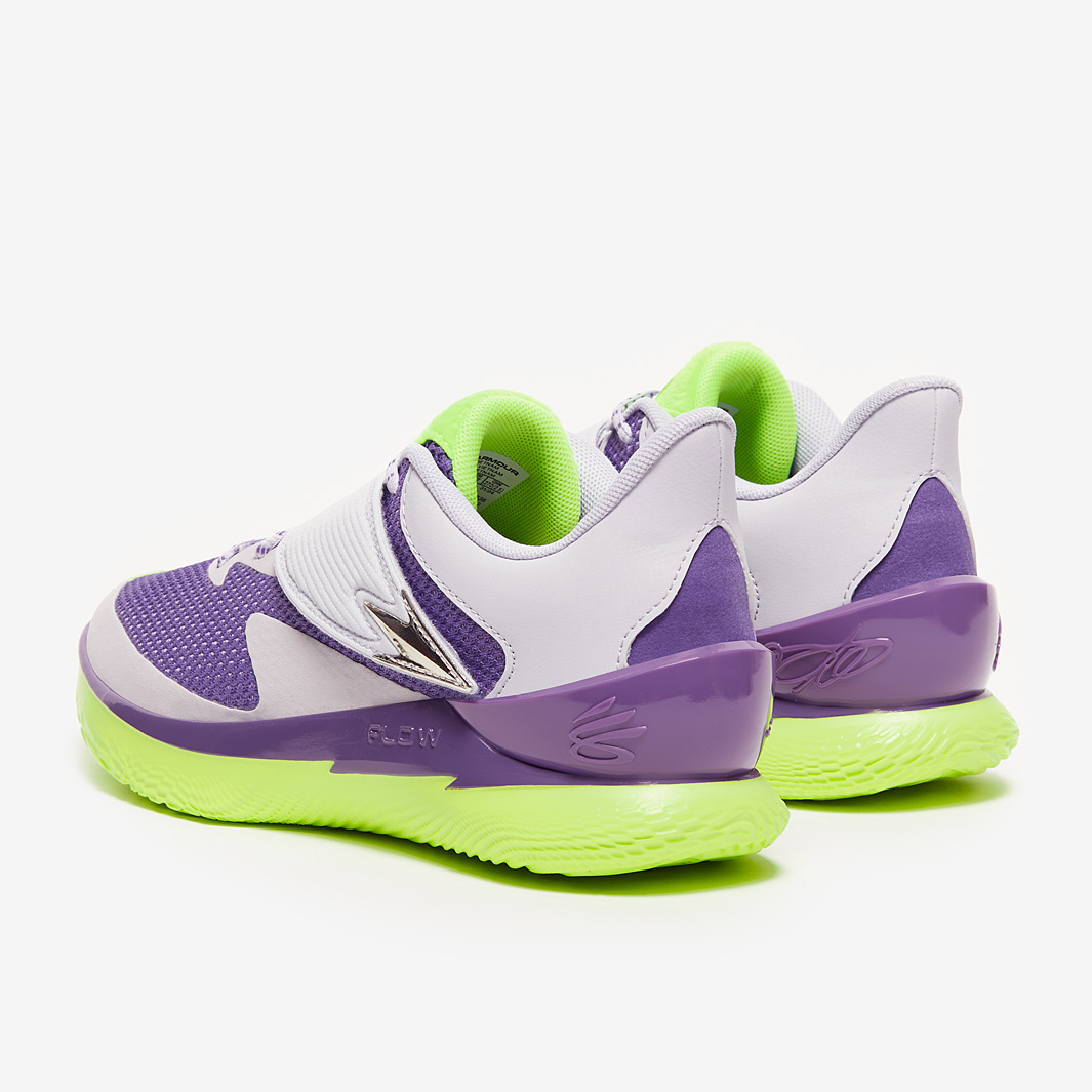 New UA Under Armour Curry Fox 1 Basketball Shoes Purple Green Mens 10.5 NBA Under Armour Curry Fox 1 - Salt Purple/Hyper Green/Lavish  main image 3