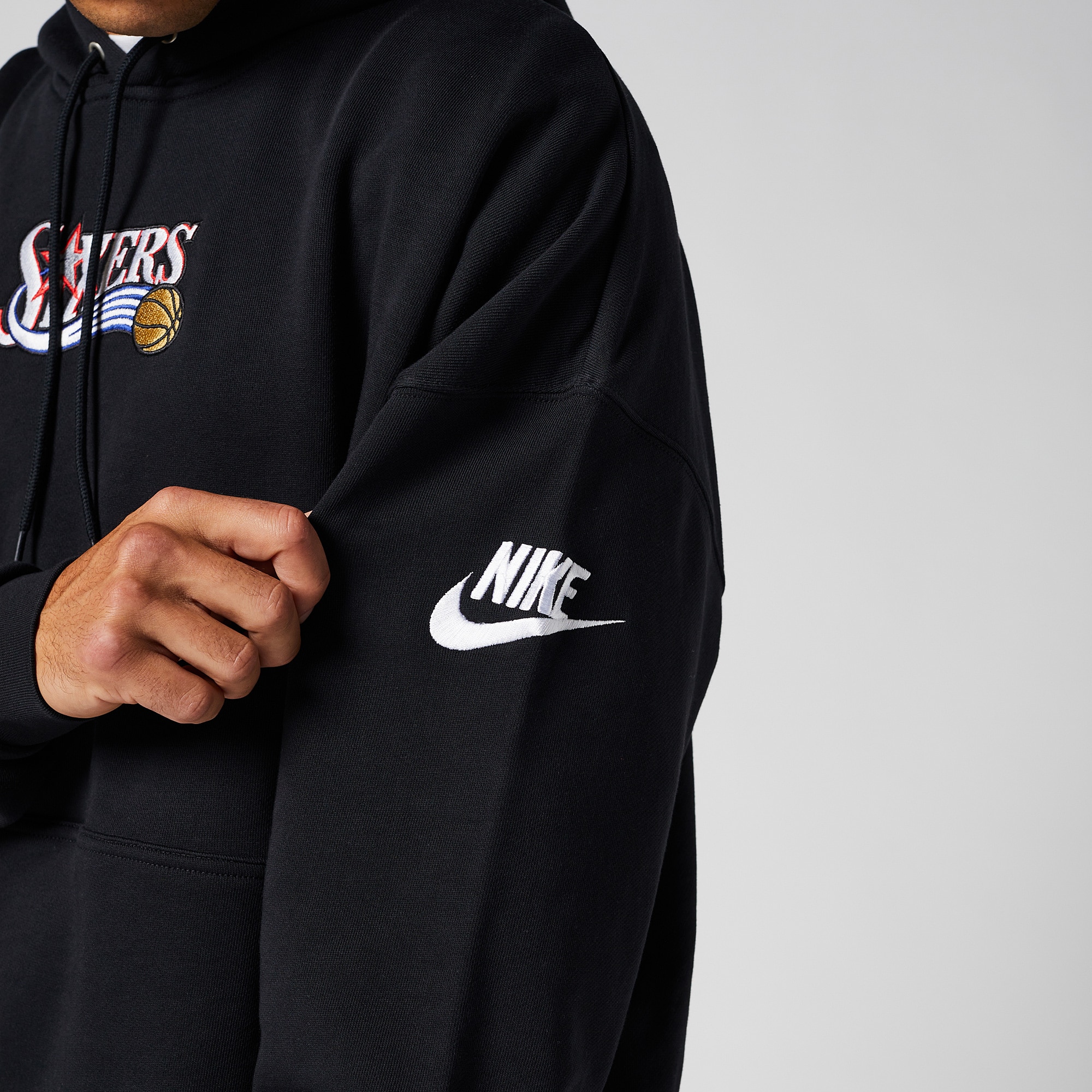 sixers nike warm up hoodie