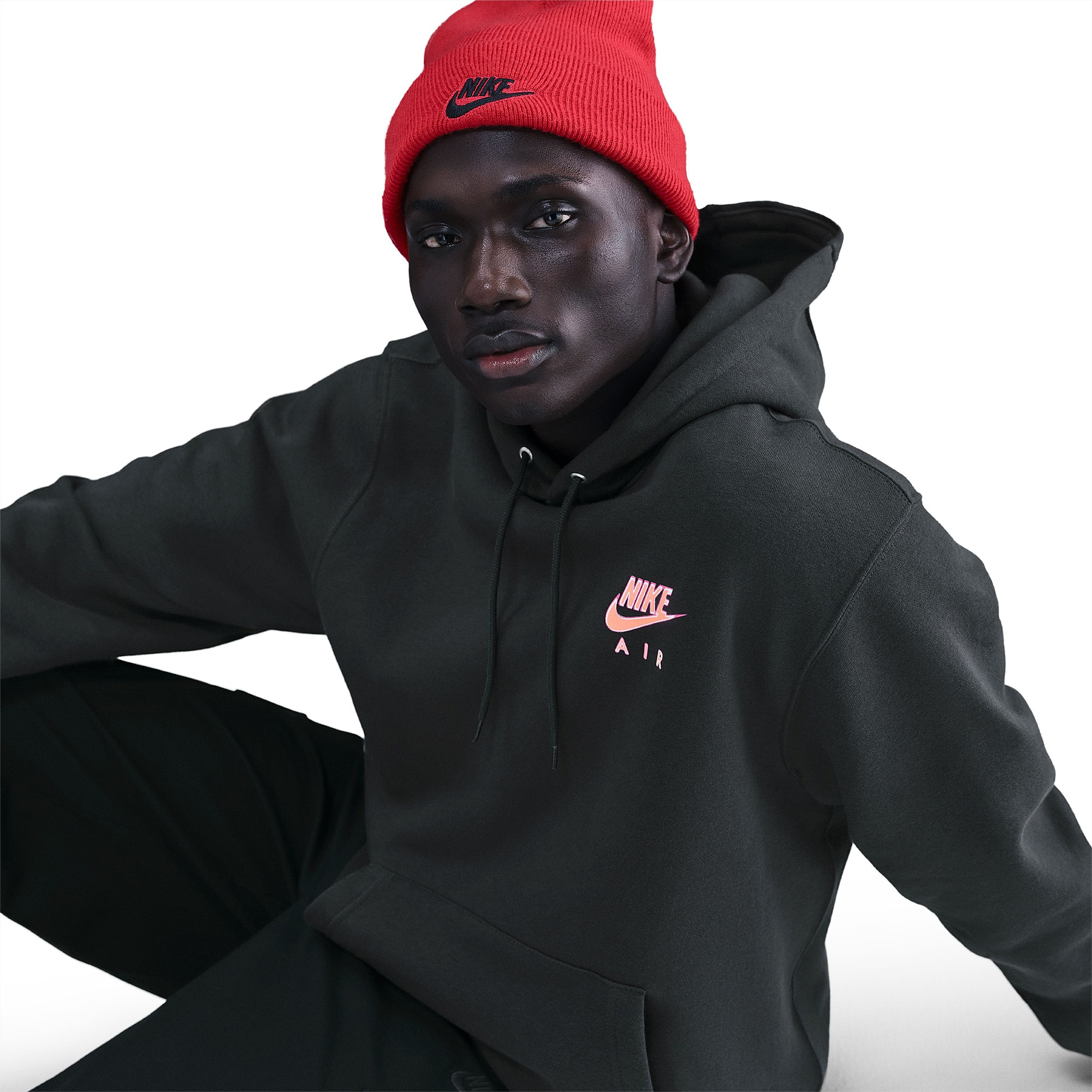 black nike air hoodie