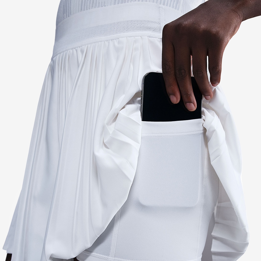 white pleated nike tennis skirt