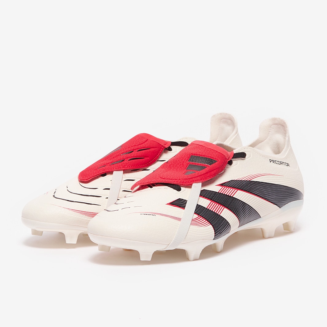adidas Predator League Tongue FG/MG - Bianco Off/Nero Core/Rubino