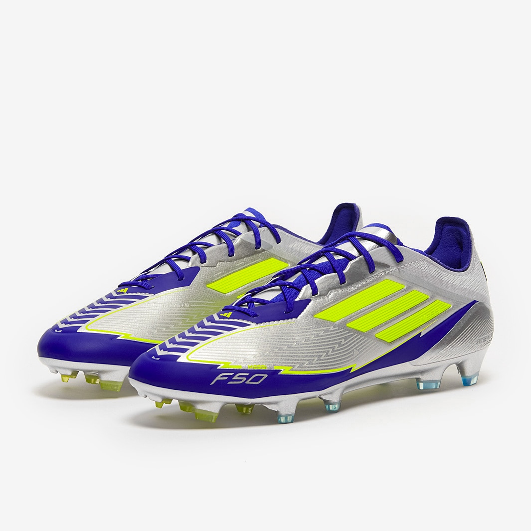 adidas F50 Elite x Messi FG - Argento Metallico/Giallo Solare/Blu