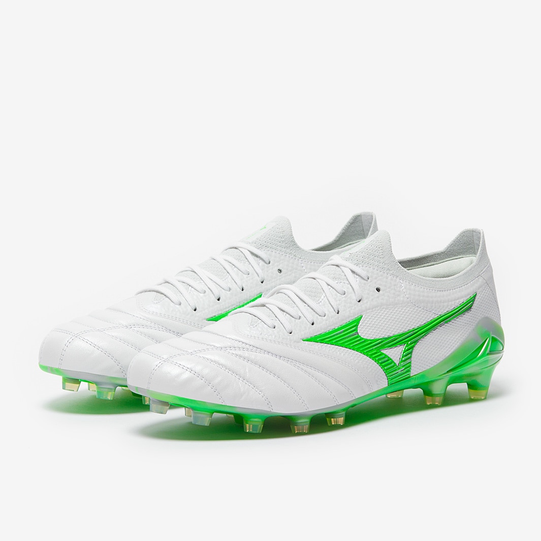 Mizuno Morelia Neo IV Beta Made in Japan FG - White/Neon Green