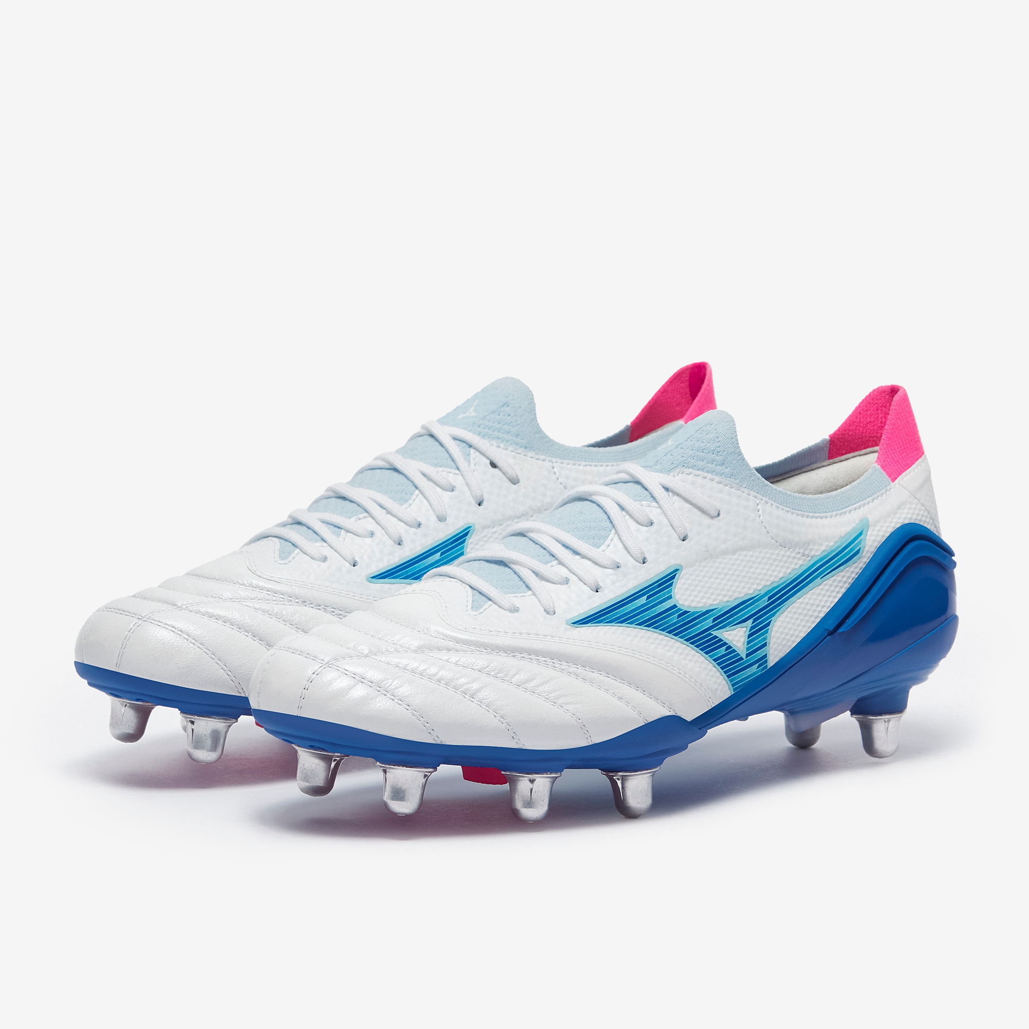 Mizuno Morelia Neo IV B Elite SI Rugby Boots - White/Tanager