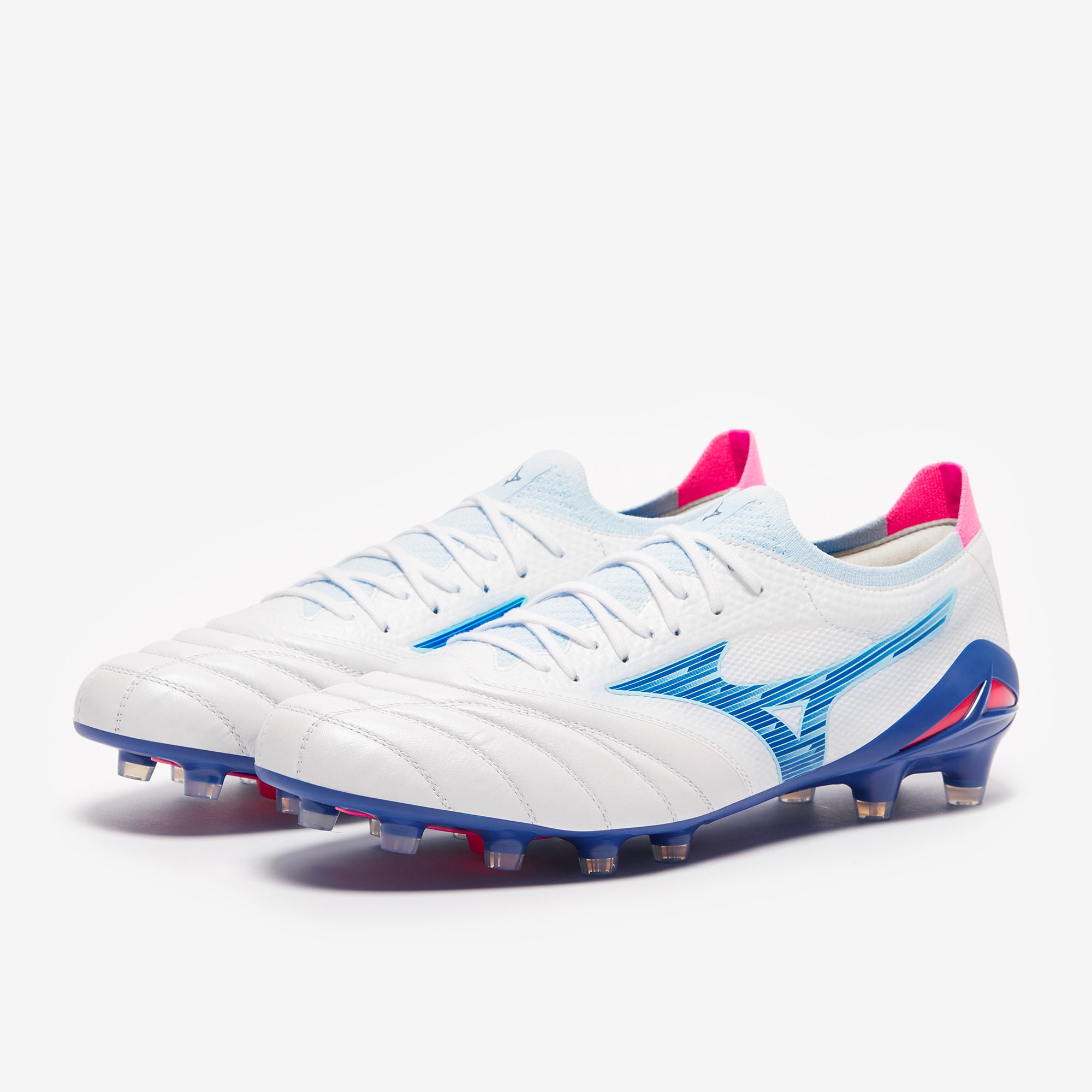 MORELIA NEO 4 ベータ　サッカーシューズ ホワイト/ブルー/ピンク MIZUNO ミズノ モレリアネオ 4 β JAPAN(ホワイト×ブルー×ピンク