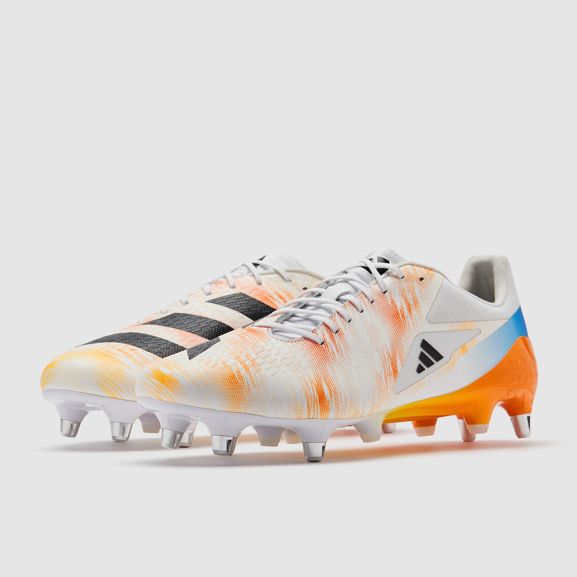 adidas Adizero RS15 Pro Soft Ground Rugby Boots - White/Core Black