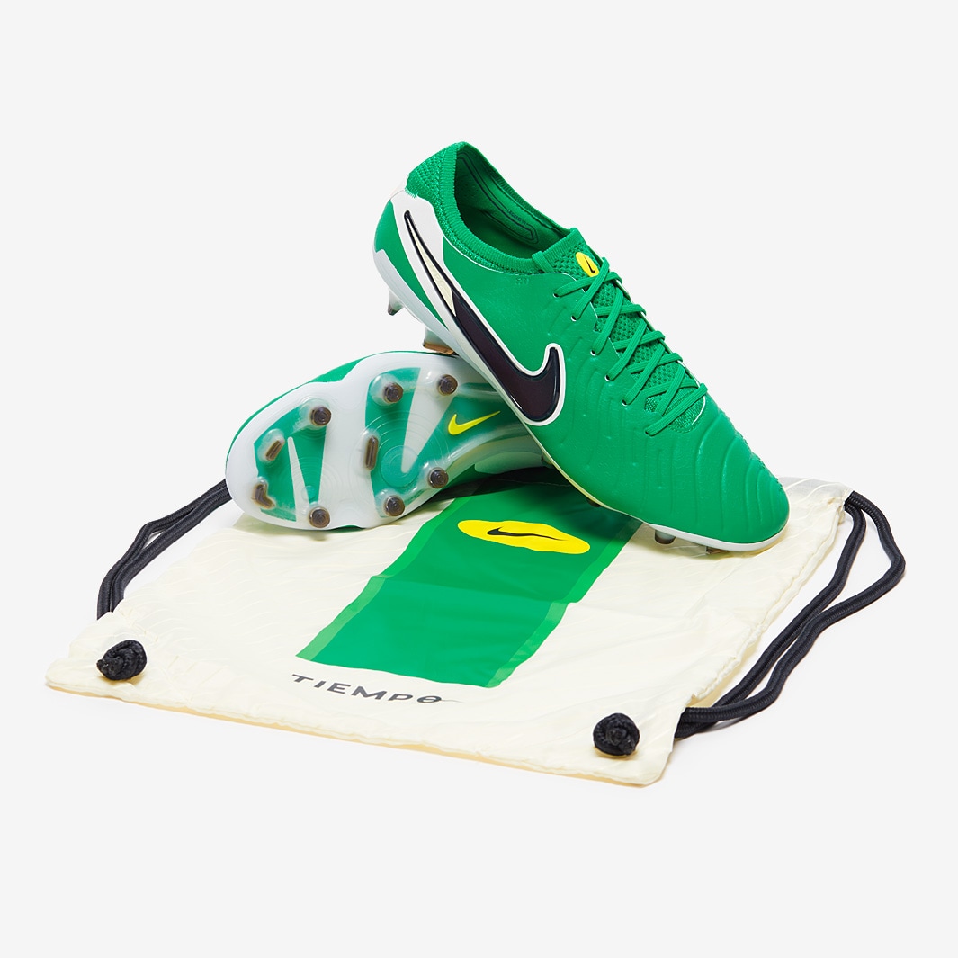 nike tiempo white and green