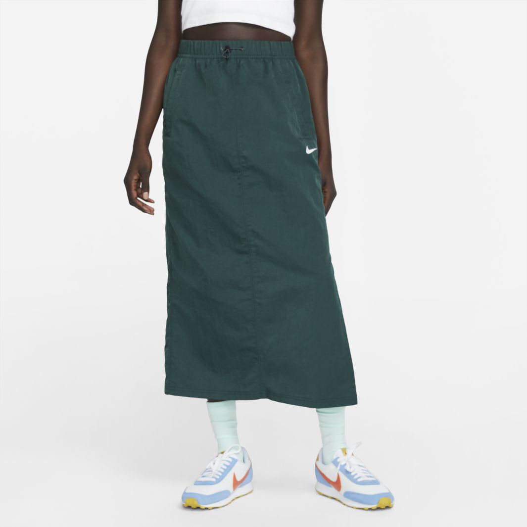 Nike Sportswear Essential Womens Woven High Rise Skirt Green