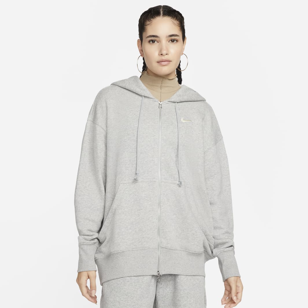 Nike Sportswear Phoenix Fleece Women's Oversized Full Zip Hoodie Grey