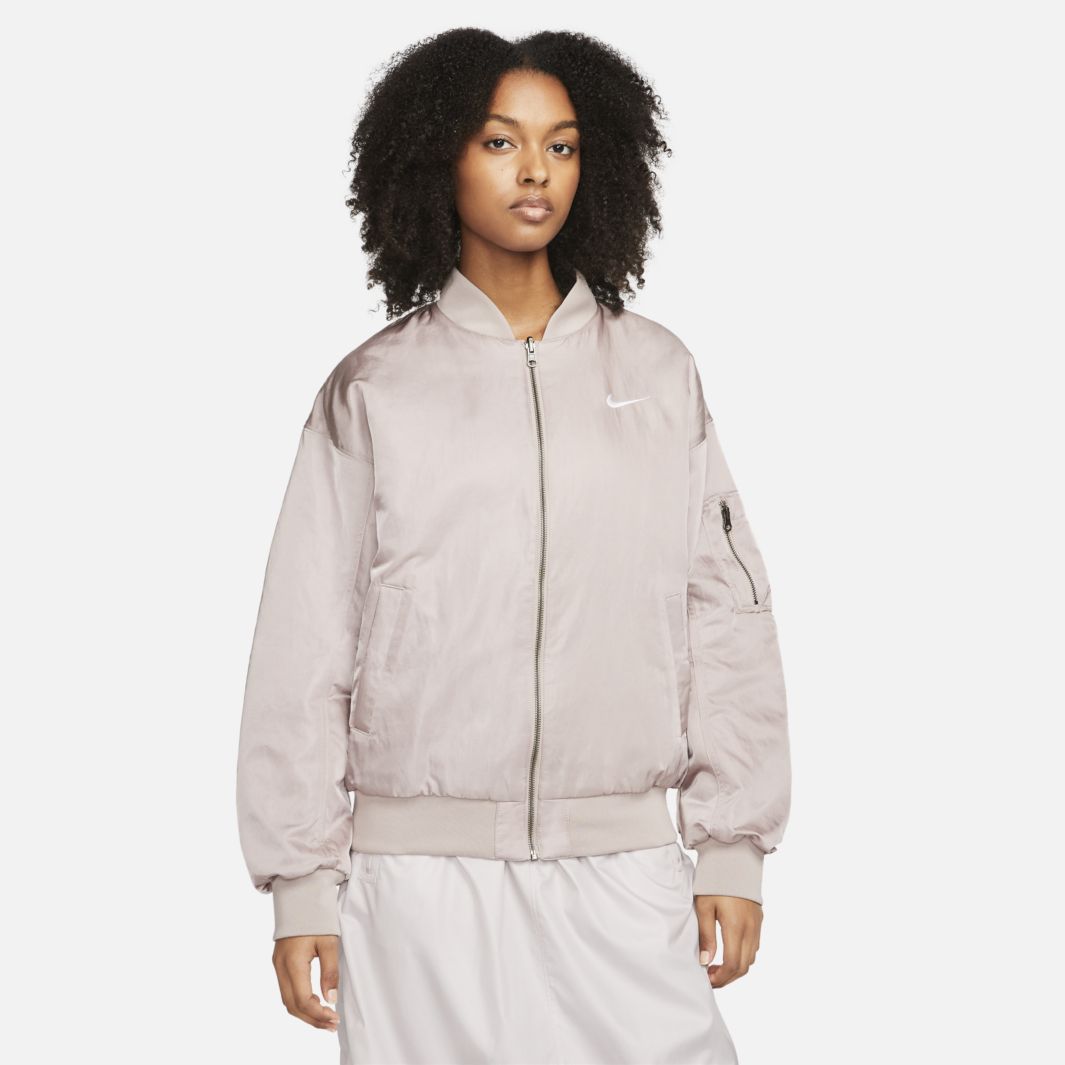 Nike Sportswear Womens Varsity Bomber Jacket Beige