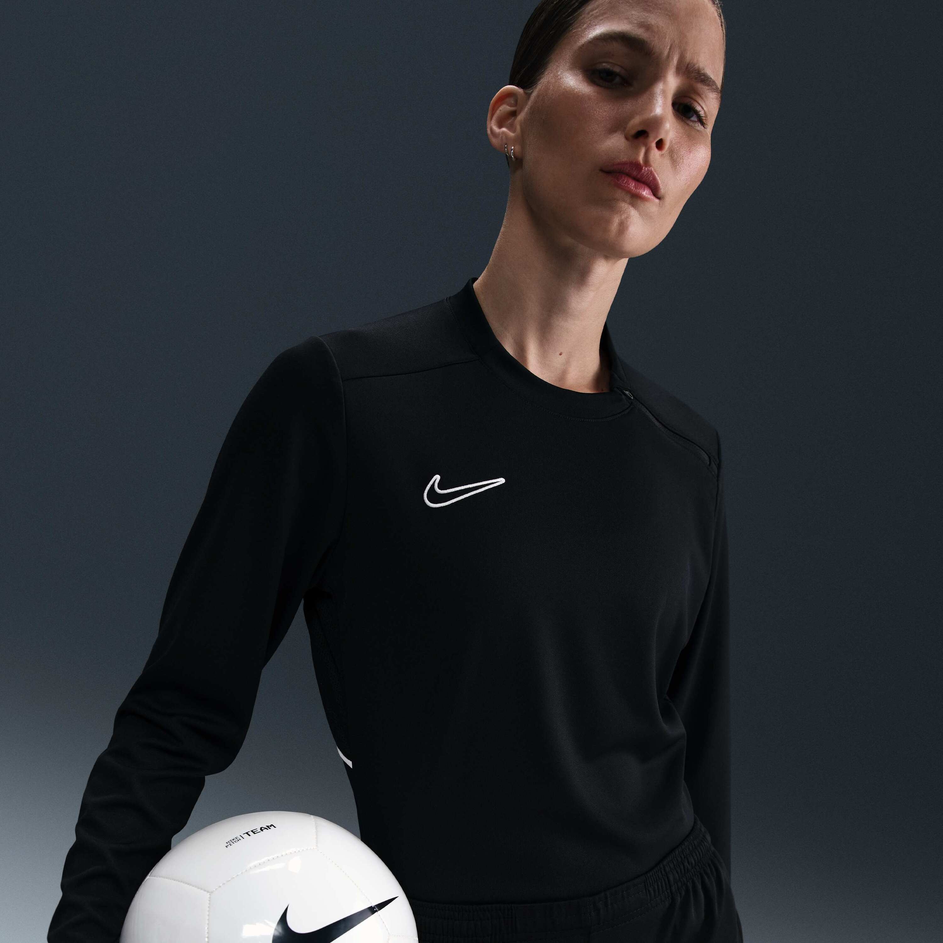 Nike Womens Dri Fit Academy Ls Top Black