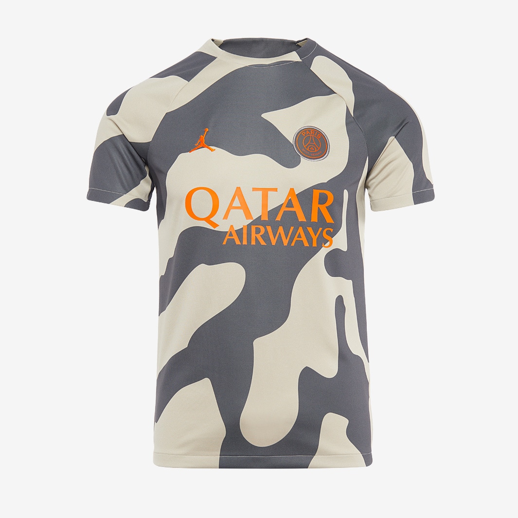 paris saint germain x jordan pre match shirt
