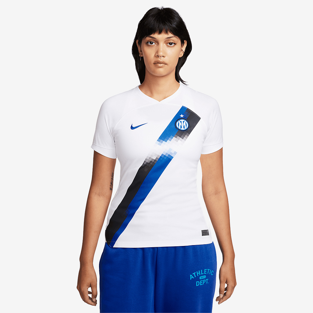 Nike Inter Milan 23 24 Womens Dri Fit Stadium Away Shirt White