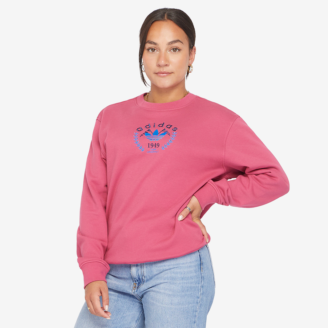 Adidas Originals Womens Crest Sweatshirt Pink