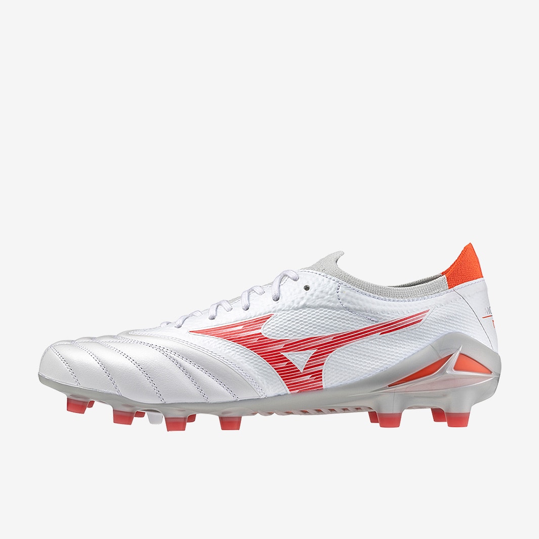 Mizuno Morelia Neo IV Beta Elite FG - Bianco/Rosso Radioso/Corallo