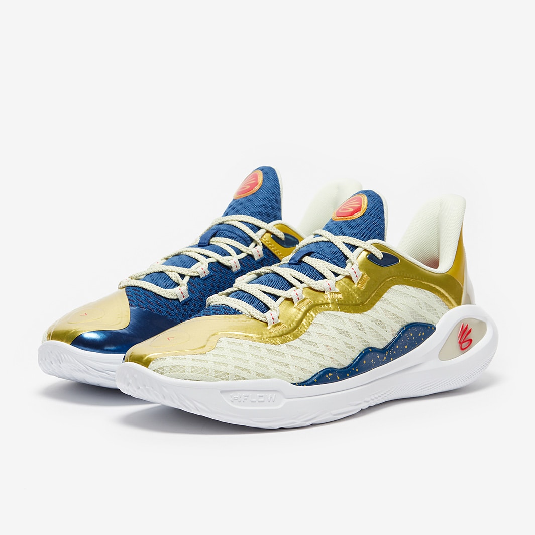 Under Armour Curry 11 - Lemon Ice/Metallic Gold/Red - Mens Shoes