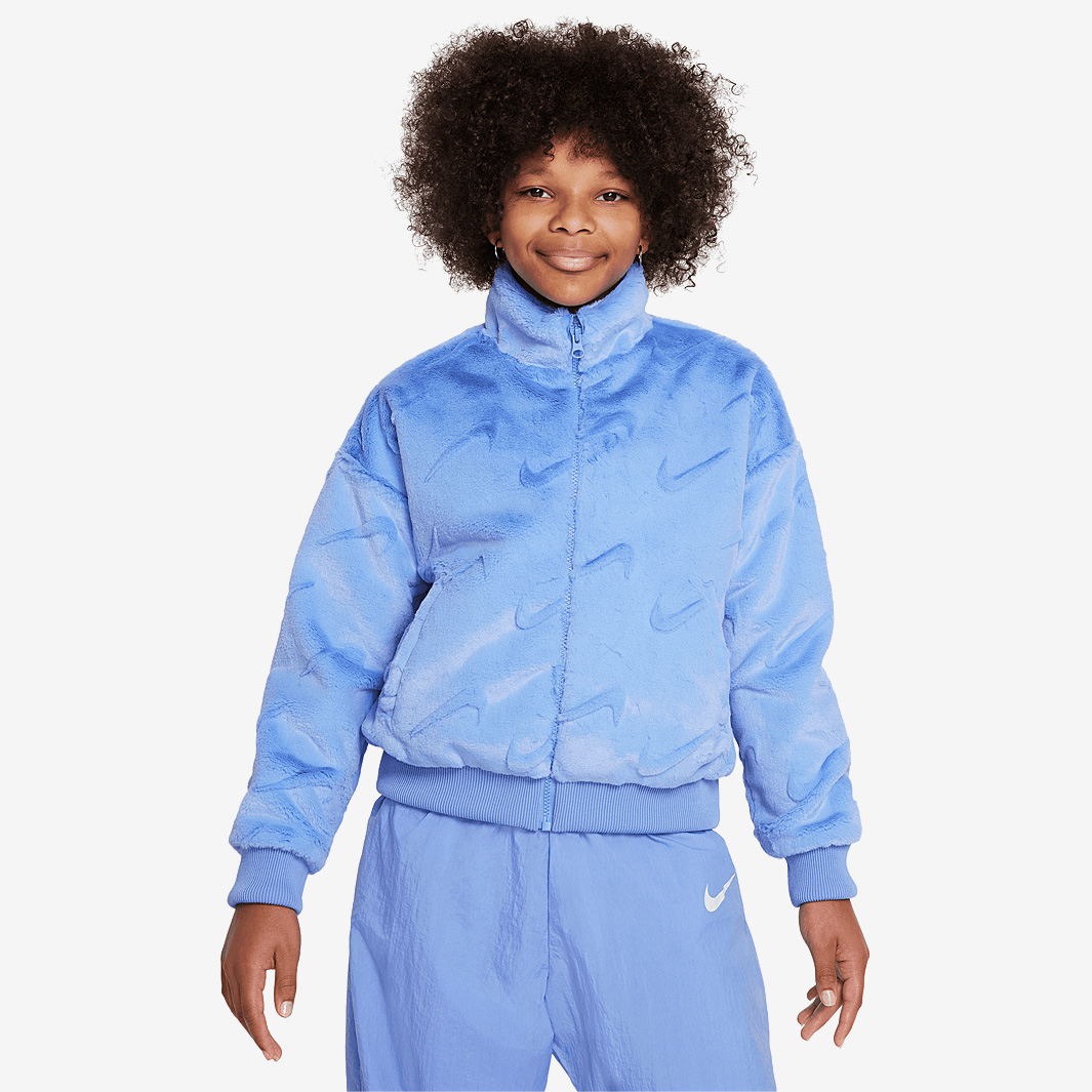 Nike Sportswear Older Kids Fur Trend Jacket 8 15Y Blue