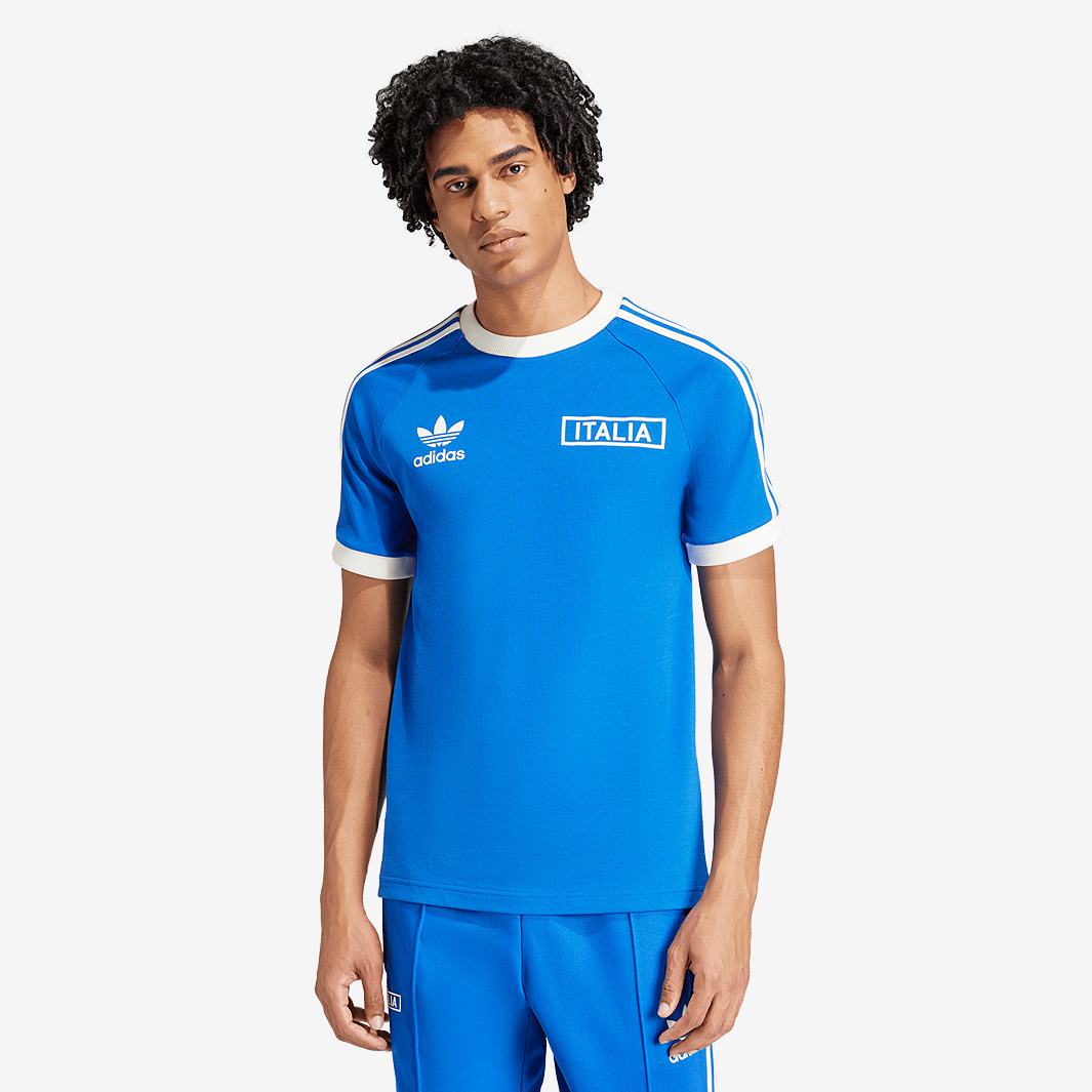 Adidas Originals Italy 3S T Shirt Team Royal Blue