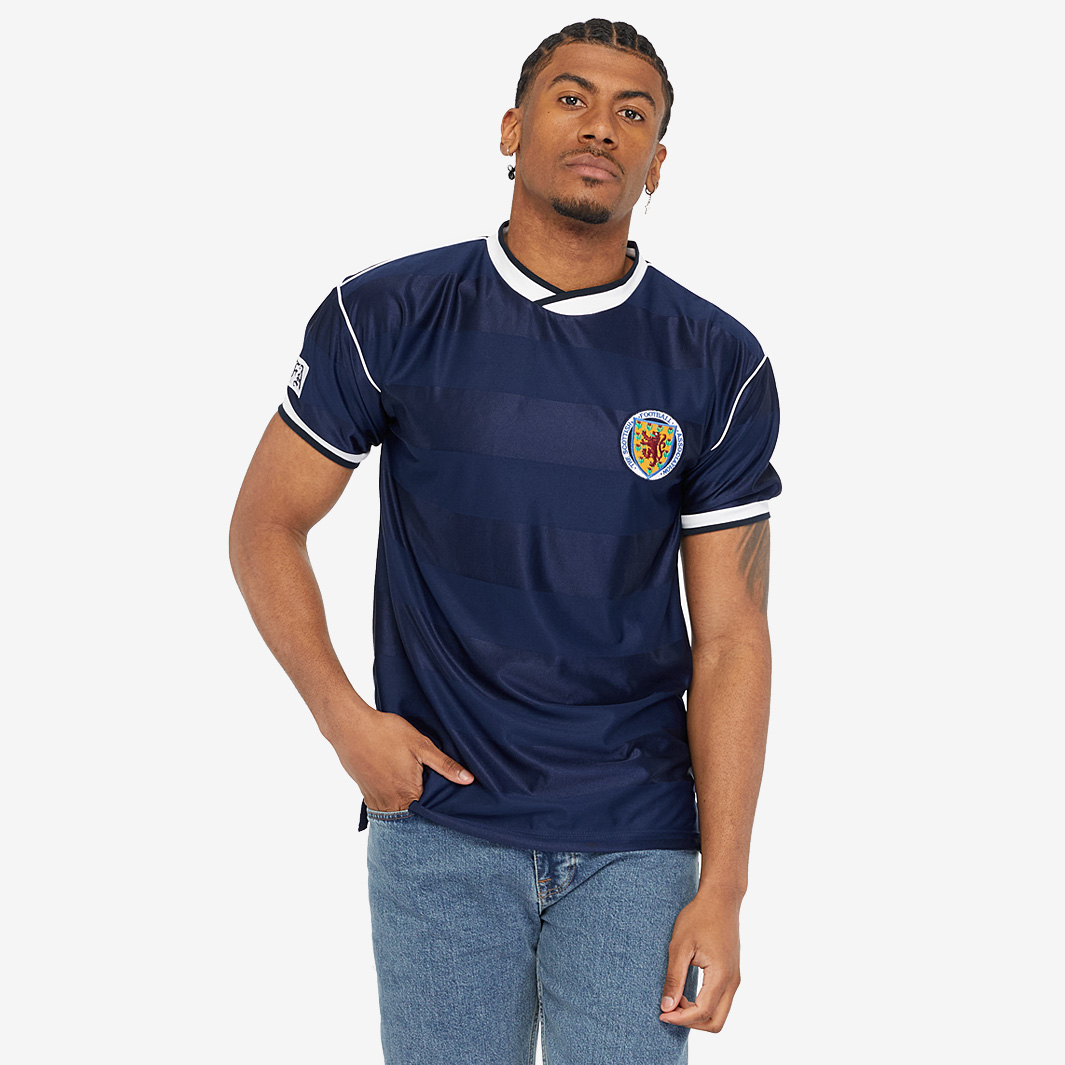 Score Draw Retro Scotland 1986 Shirt Navy