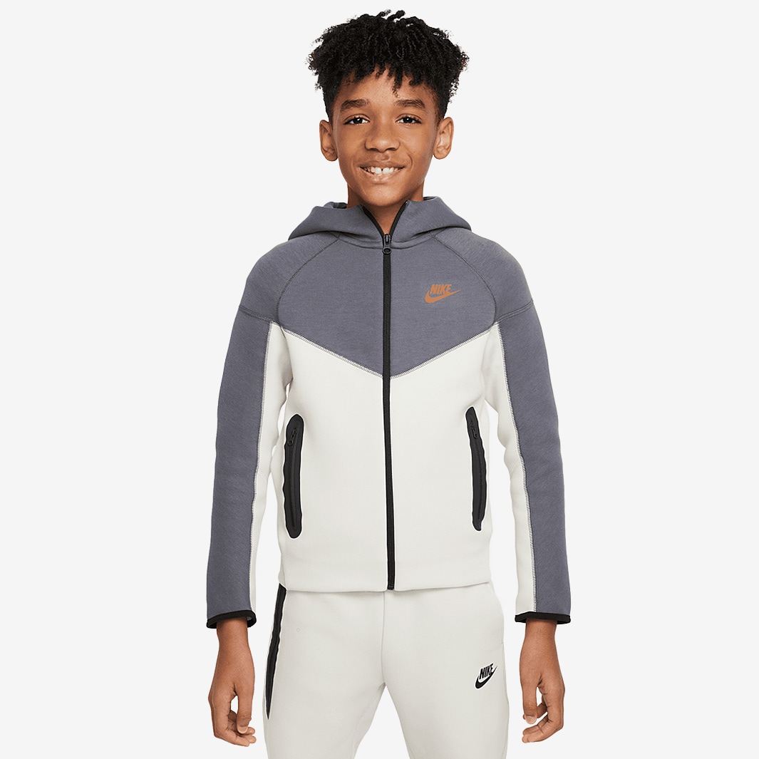 nike tech fleece grey orange