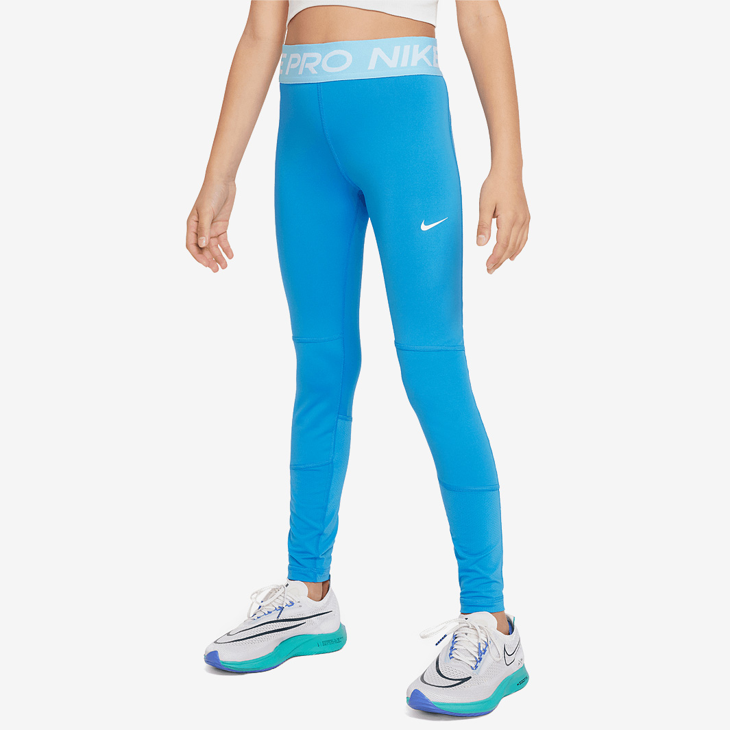 Nike Sportswear Older Girls Pro Dri Fit Leggings 8 15Y Blue