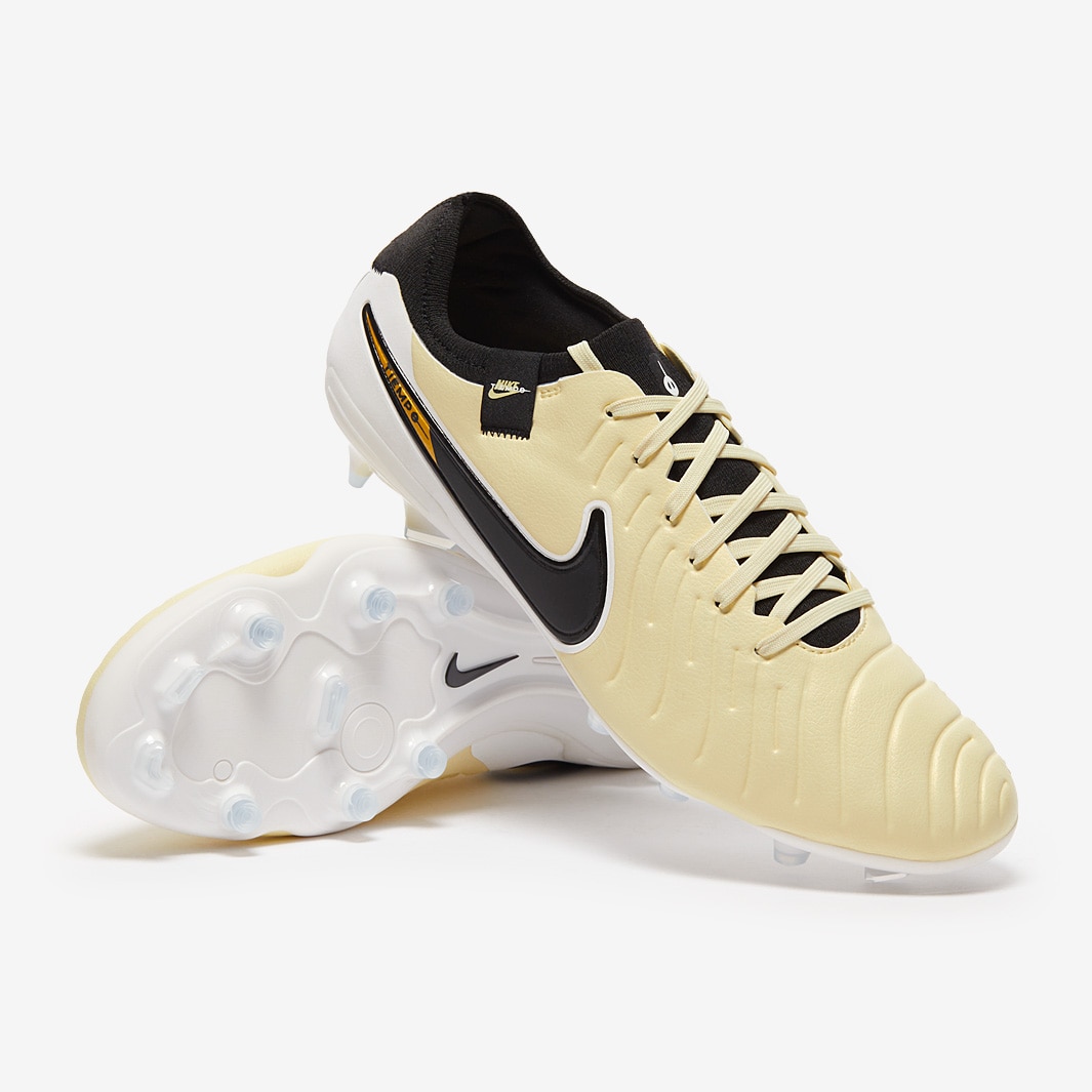nike tiempo white and gold