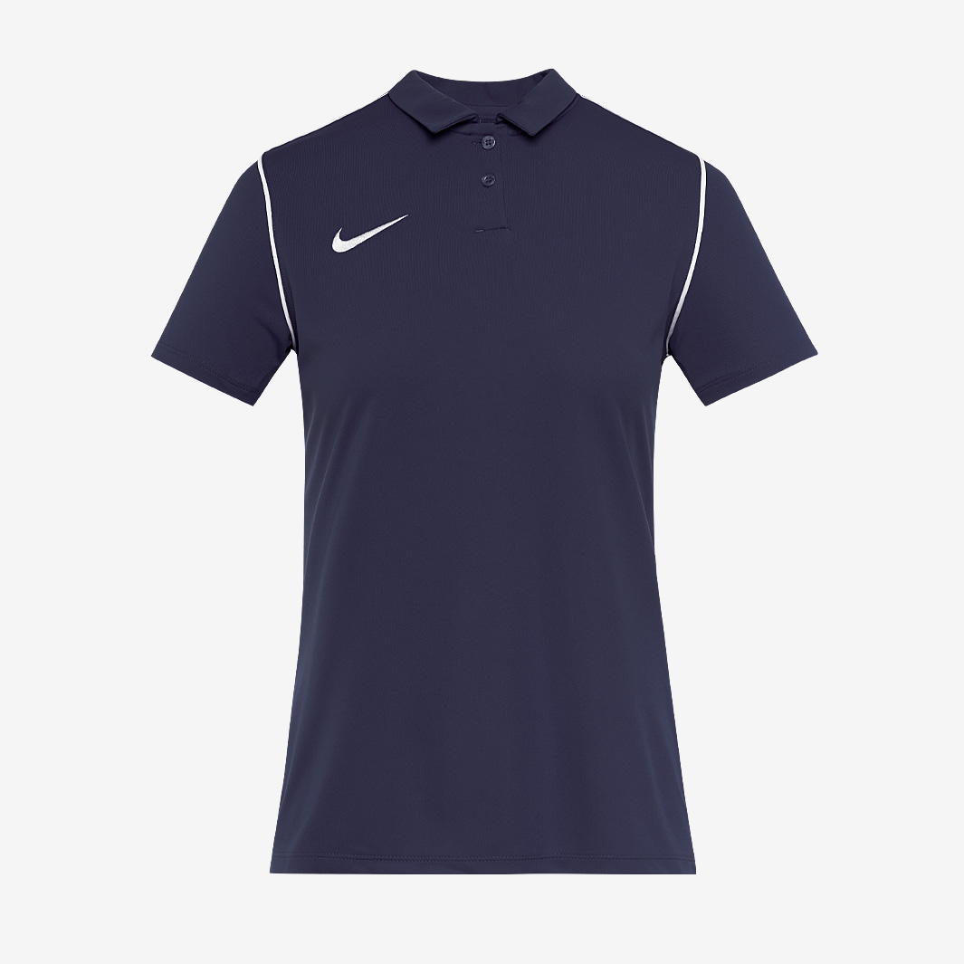Nike Womens Park 20 Polo Shirt Obsidian White White Black